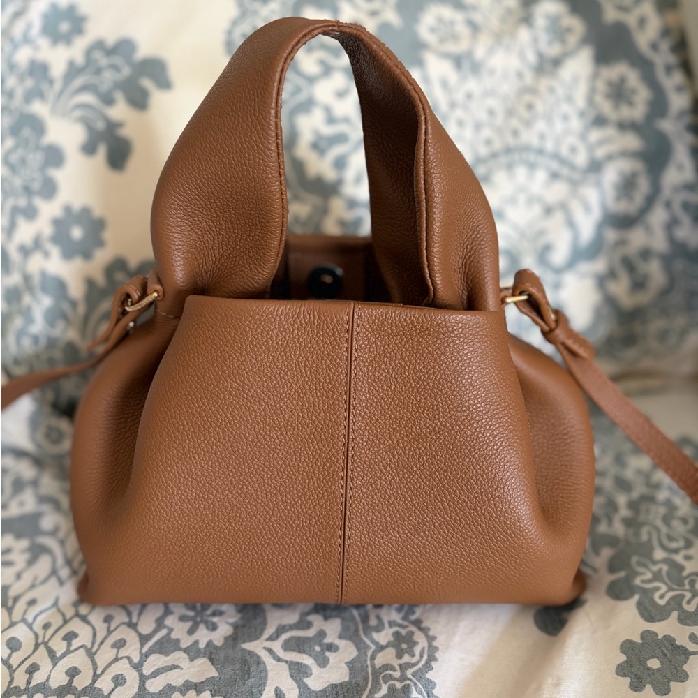 Polene Numero Neuf Mini Textured Camel
